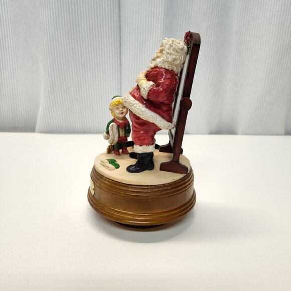 House Of Lloyd "A Tight Fit" Christmas Collectible Wind-Up Musical Santa See Vid - Picture 3 of 9